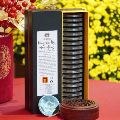 Nhang Vân Mây Lão Sơn Đàn Hương Thượng Hạng - Hộp 20 miếng 100% tự nhiên không hoá chất