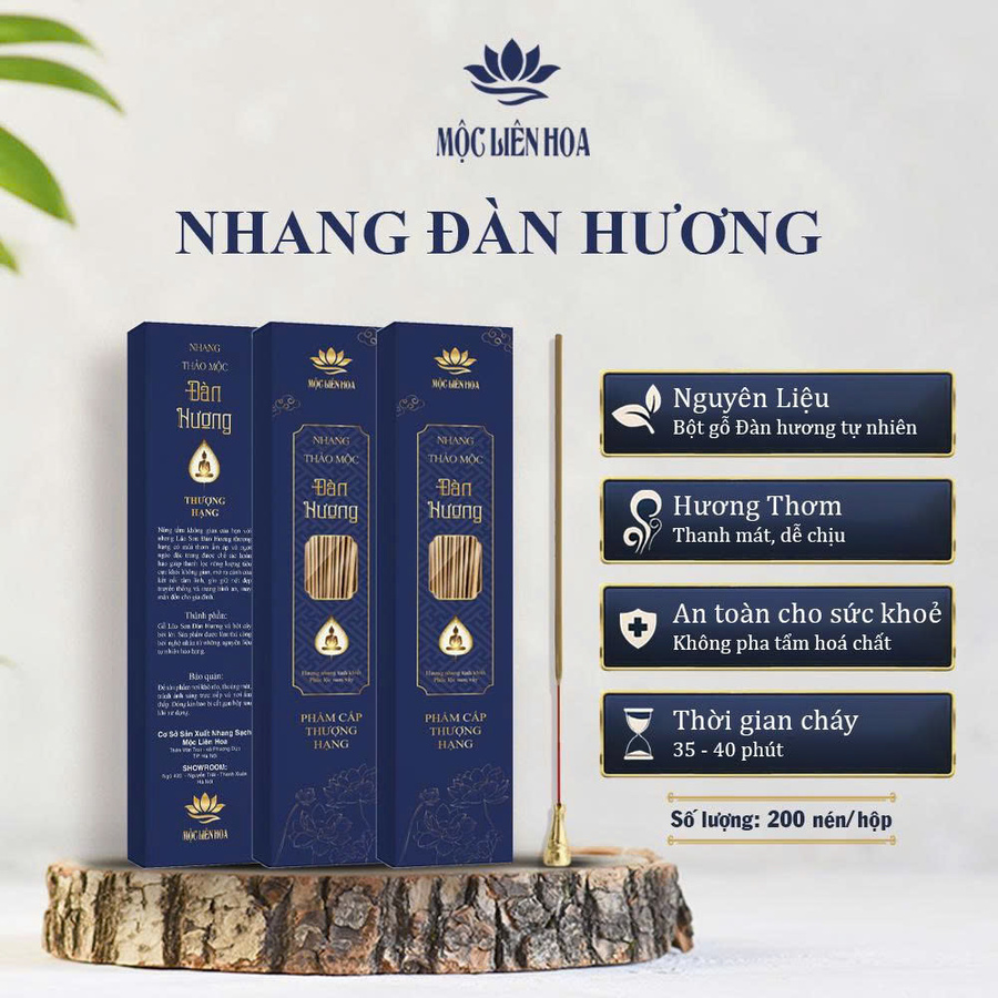 Nhang Gỗ Quý Đàn Hương Phẩm Cấp Thượng Hạng NDH02
